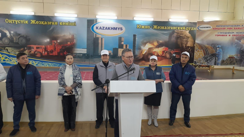 Встреча с трудовыми коллективами Южно-Жезказганского, Восточного и Западного рудников