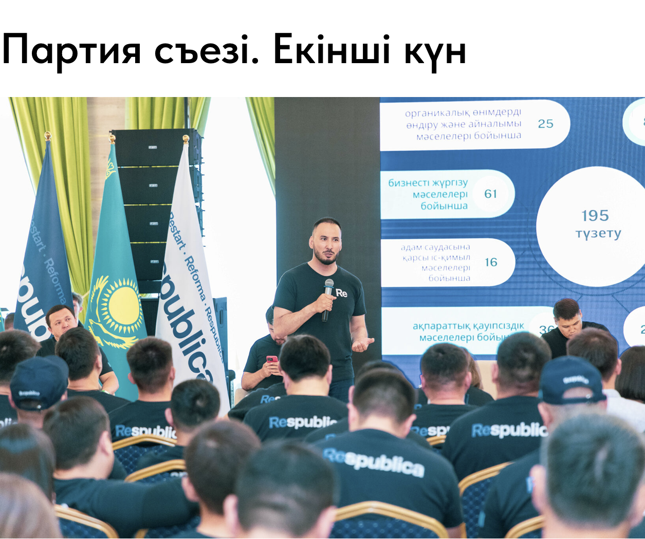 Партия съезі. Екінші күн   