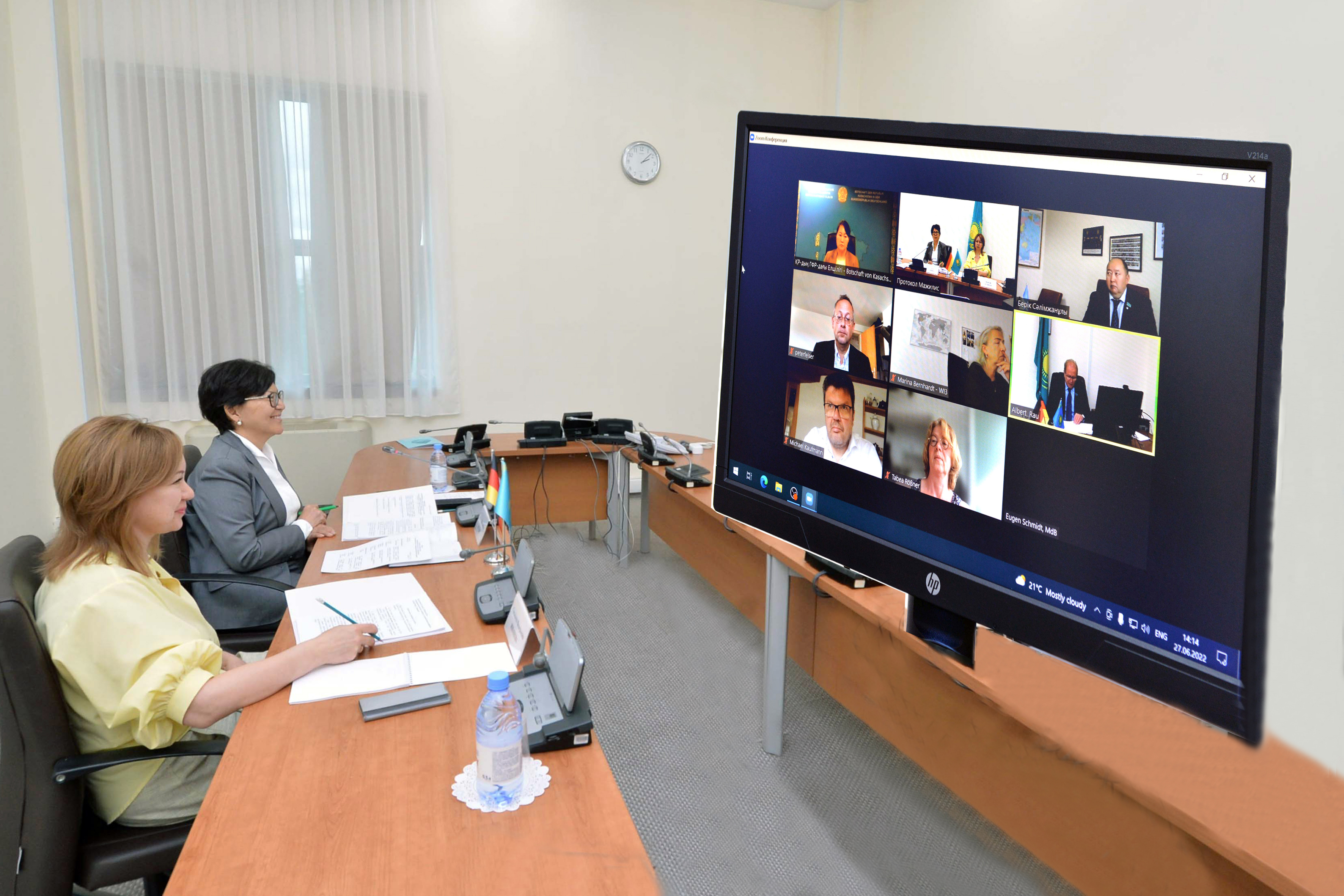 Видеоконференция членов групп по межпарламентскому сотрудничеству Республика Казахстан  - Федеративная Республика Германия, 30-летие установления дипломатических отношений