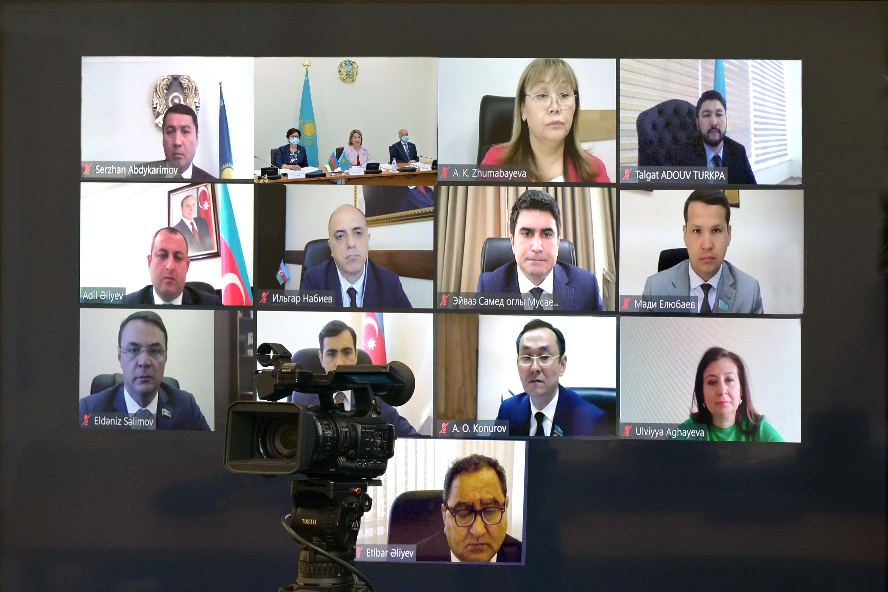 Выступление Елюбаева М.С. на онлайн-встрече членов межпарламентской группы по сотрудничеству «Казахстан – Азербайджан» о политических реформах в Казахстане.
