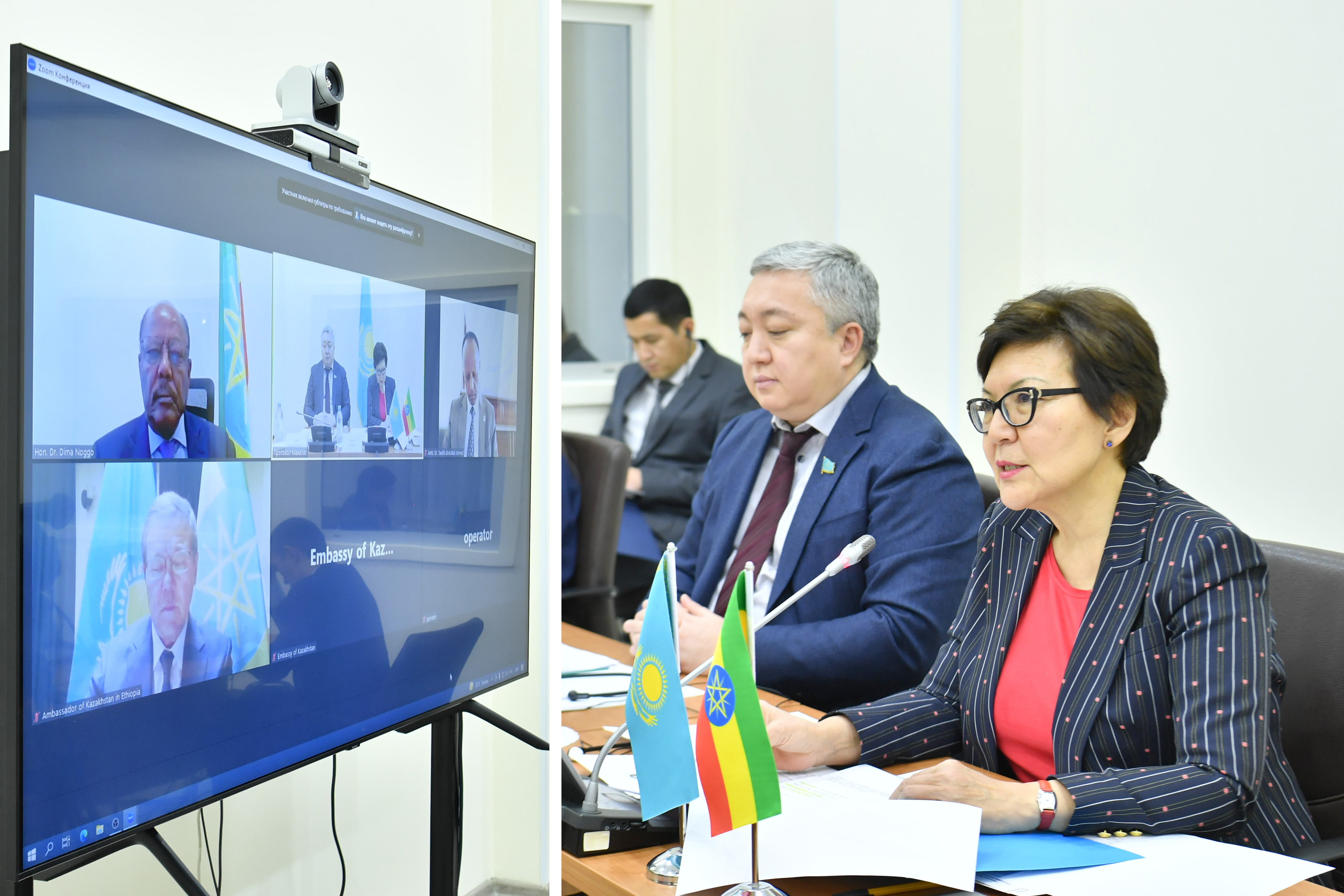 Члены групп межпарламентского сотрудничества Казахстана и Федеративной Демократической Республики Эфиопия (ФДРЭ) встретились впервые
