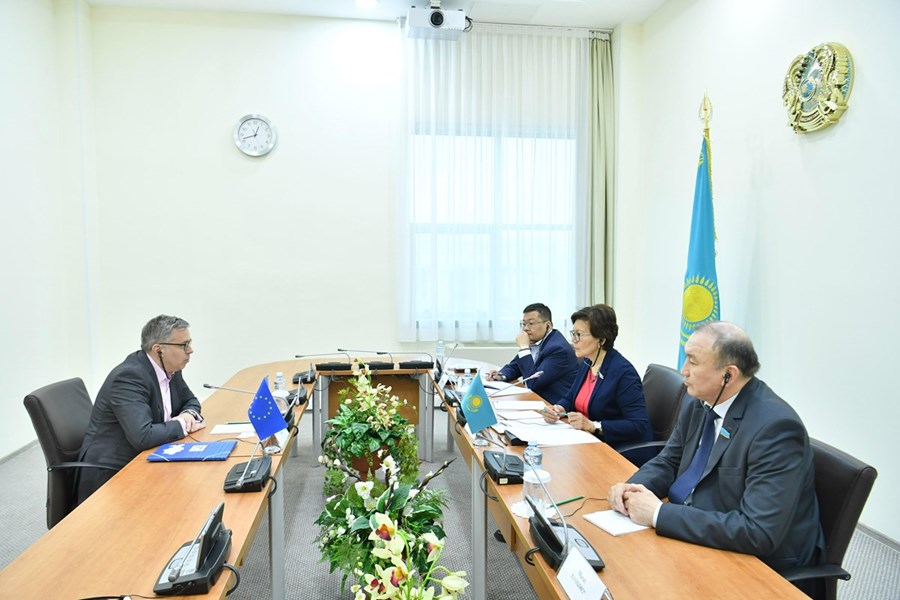 07.04.2023 Развитие сотрудничества между Казахстаном и Европарламентом обсудили в Мажилисе