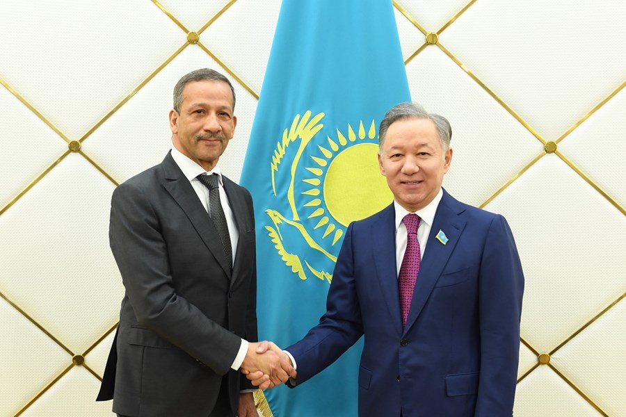 16.04.2018 The Chairman of the Chamber Nurlan Nigmatulin received the Ambassador Extraordinary and Plenipotentiary of the Kingdom of Morocco in Kazakhstan Abdelzhalil Saubri