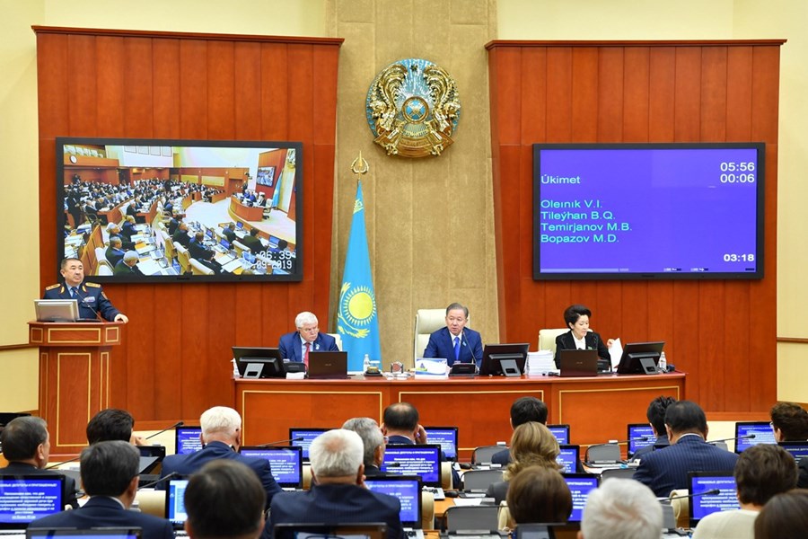 04.09.2019 The first plenary session of the Mazhilis in the V session chaired by N. Nigmatulin 