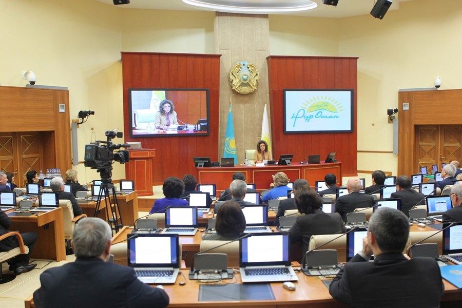 January 16, 2015. The Meeting of “Nur Otan” party Faction in the Mazhilis of the Parliament of the Republic of Kazakhstan