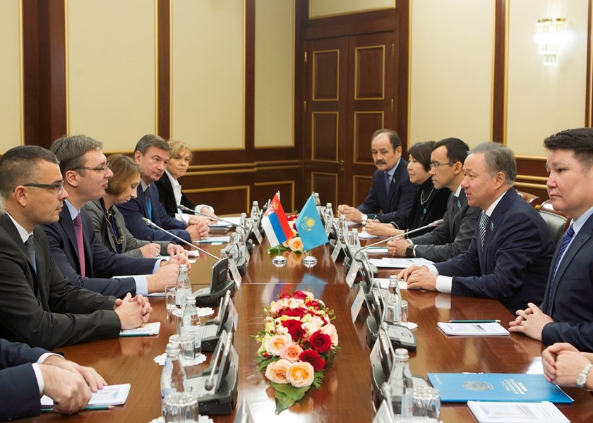Встреча Председателя Мажилиса Н.Нигматулина с Премьер-Министром Сербии А. 
Вучичем